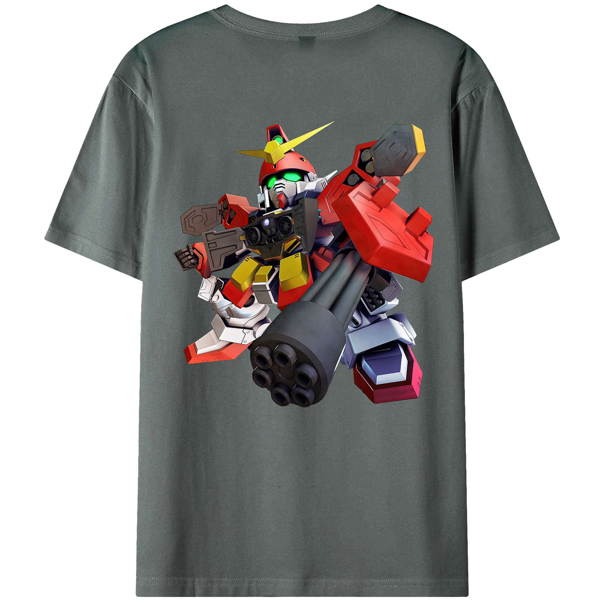 （画像用） 機動戦士ガンダム Mobile Suit Gundam 綿100％ メンズ半袖Tシャツ（バックプリント） 通気性